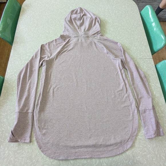Athleta Uptempo Women's M Lightweight Hoodie Shirt Lavender Purple Heathered - Picture 2 of 5